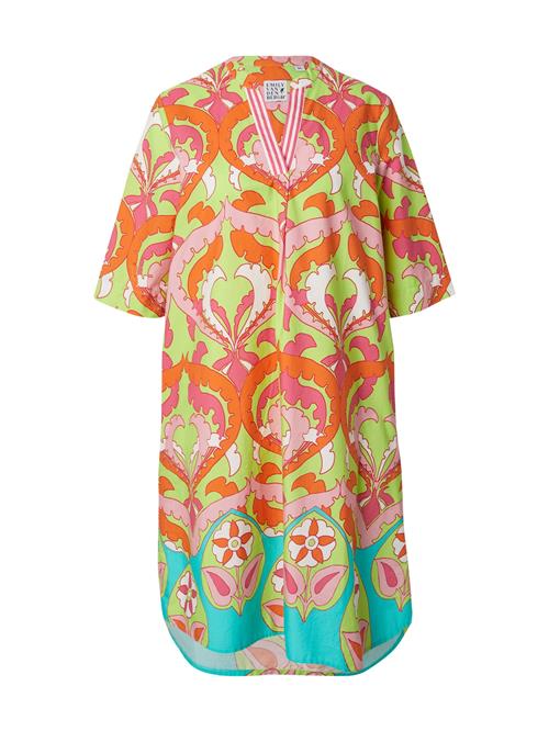 Emily Van Den Bergh Kjole  turkis / lysegrøn / orange / lyserød