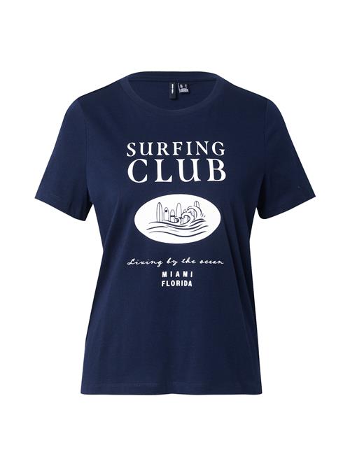 VERO MODA Shirts 'VMDINA OLLY'  navy / hvid