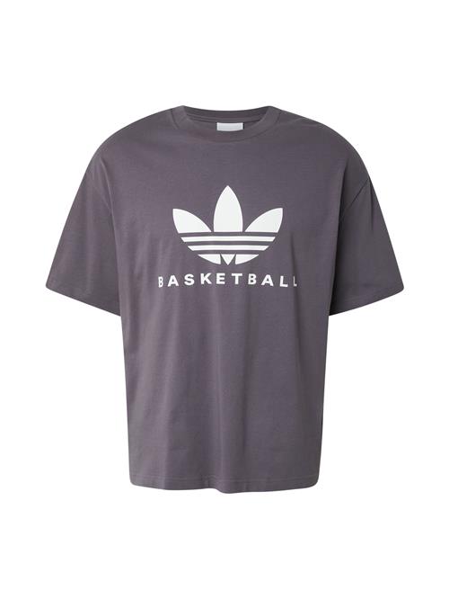 ADIDAS ORIGINALS Bluser & t-shirts  mørkegrå / hvid
