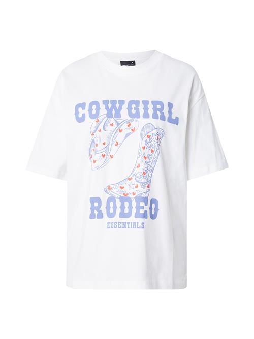 Gina Tricot Oversized bluse  royalblå / orangerød / hvid