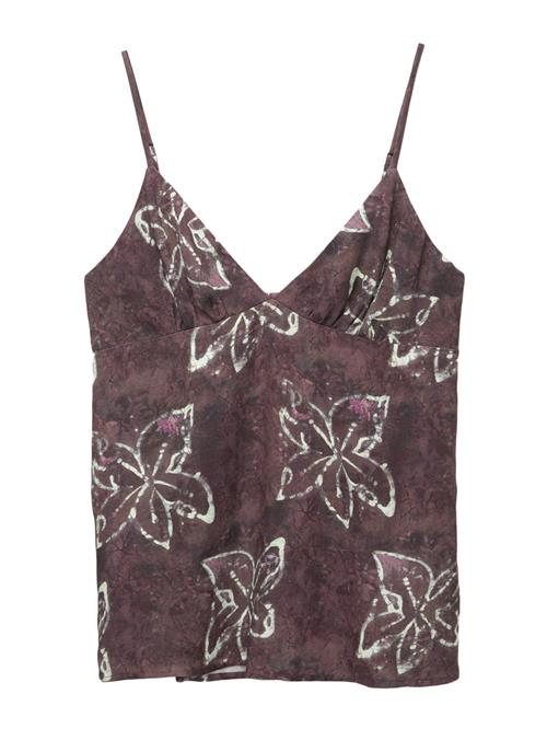 Pull&Bear Overdel  aubergine / pink / hvid