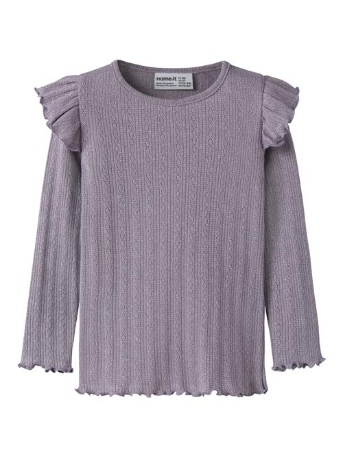 NAME IT Bluse Blitta Lavender Gray Melange