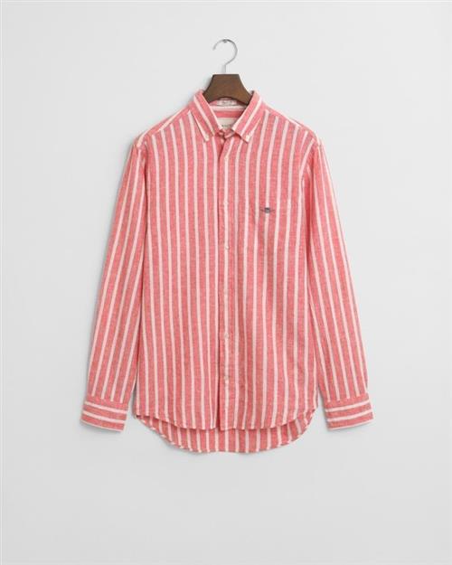 REG COTTON/LINEN STRIPED SHIRT