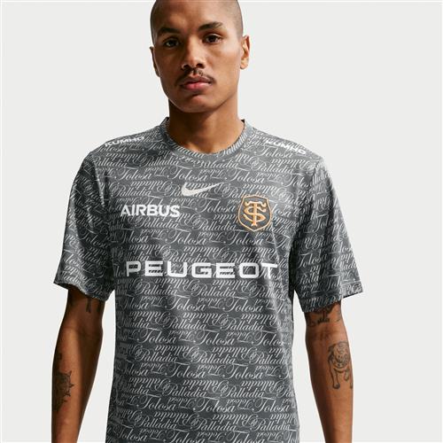 Stade Toulousain Men's Nike Rugby Pre-Match-top til mænd - grå