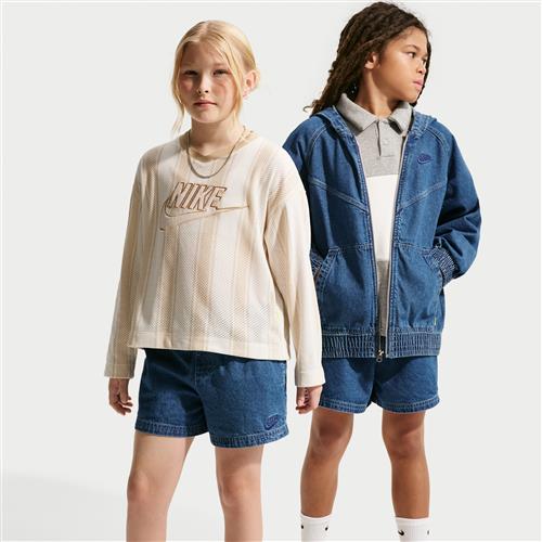 Nike Collection-shorts i denim til større børn - blå