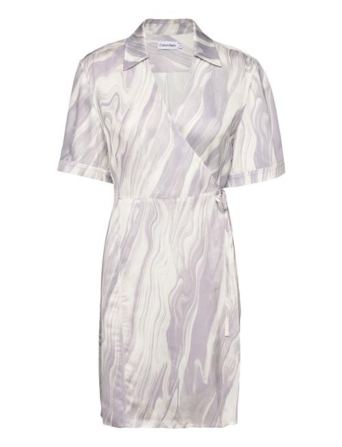 Calvin Klein | Shine Viscose Wrap Dress | 42