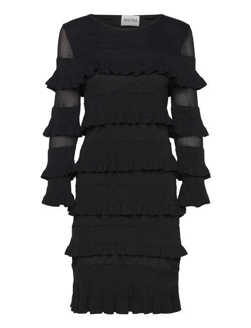 Malina | Violet Frill Knitted Mini Dress | XL