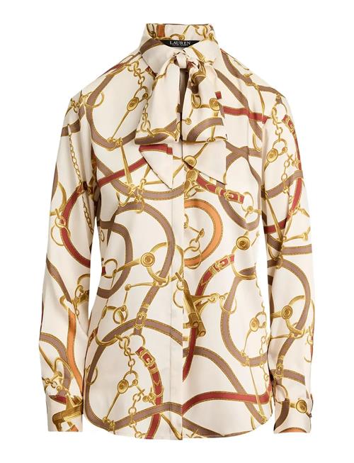 Lauren Ralph Lauren | Classic Fit Print Twill Tie-Neck Shirt | S