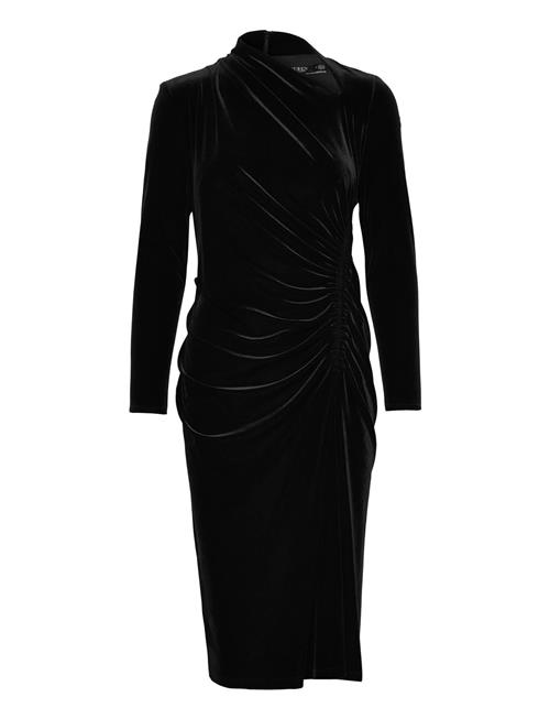 Lauren Ralph Lauren | Ruched Velvet Asymmetrical Dress | 38