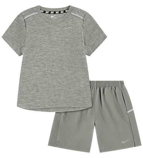 Nike Shortssæt - T-shirt/ Shorts - Smoke Grey