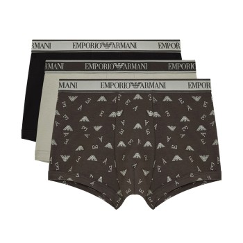 Emporio Armani Armani Logo Boxer Briefs With Core Logo Waistband 3P Flerfarvet bomuld Large Herre