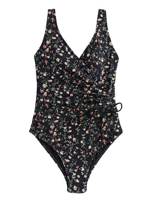 Next Formgivende badedragt  grøn / orange / laks / sort