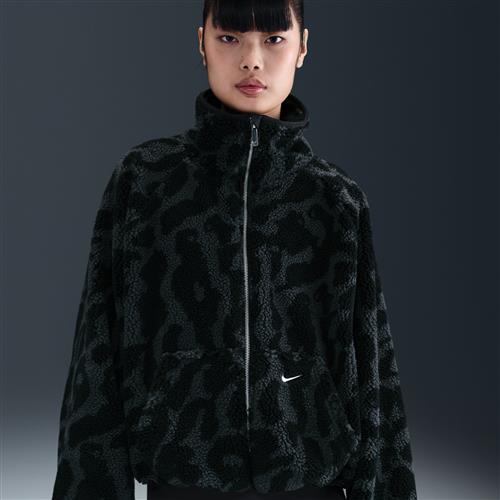 Nike -fleecejakke med høj fyldkraft til kvinder - sort