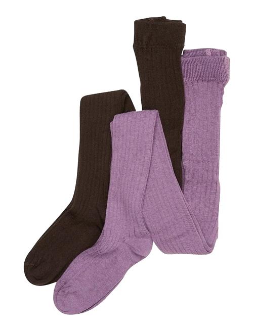 Minymo | Stocking - Solid Rib (2-Pack) | 128\134