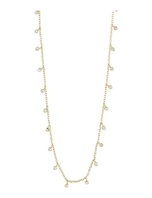 Pilgrim | Maja Crystal Multi Drops Necklace Gold-Plated | ONE SIZE