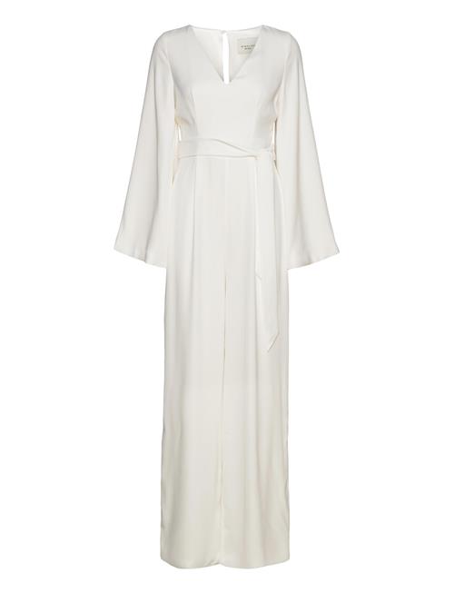 Malina | Ellie Belted Wide-Leg Bridal Jumpsuit | L