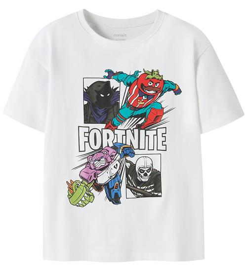 Se Name It T-shirt - NkmAmbrose Fortnite - Bright White hos KidsWorld