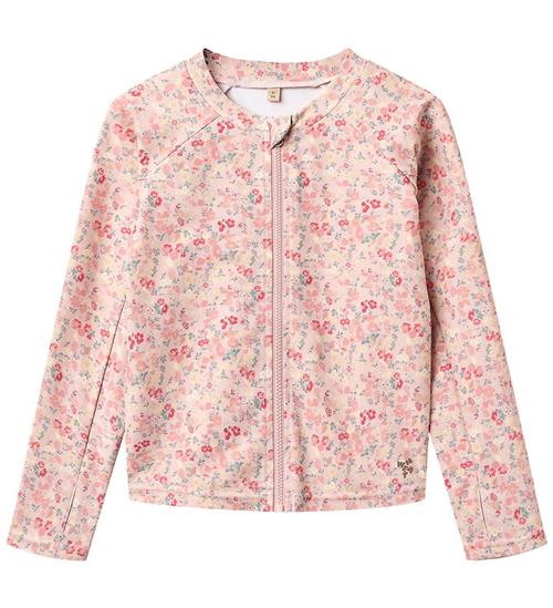 Wheat Badebluse - Zip - Ada - Powder Flowers And Seashel