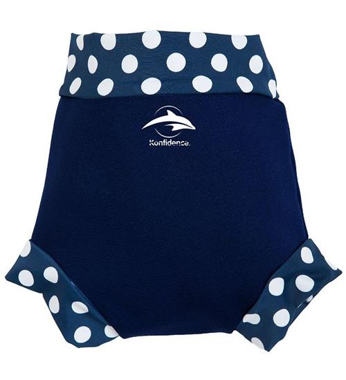 Konfidence Blebadebukser - Nappy E-flex - Navy Polka
