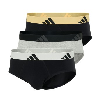 adidas 3P Active Flex Cotton Brief Grå/Sort bomuld XX-Large Herre