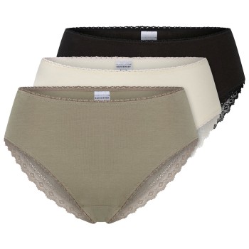 Schiesser Trusser 3P Modern Brazillian Slips Flerfarvet-2 bomuld 46 Dame