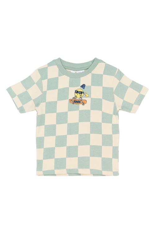 The New Siblings Sebaian Kortærmet T-shirt Aqua Gray Aop  Aqua Gray AOP-98 cm  Grå  98 cm  mand