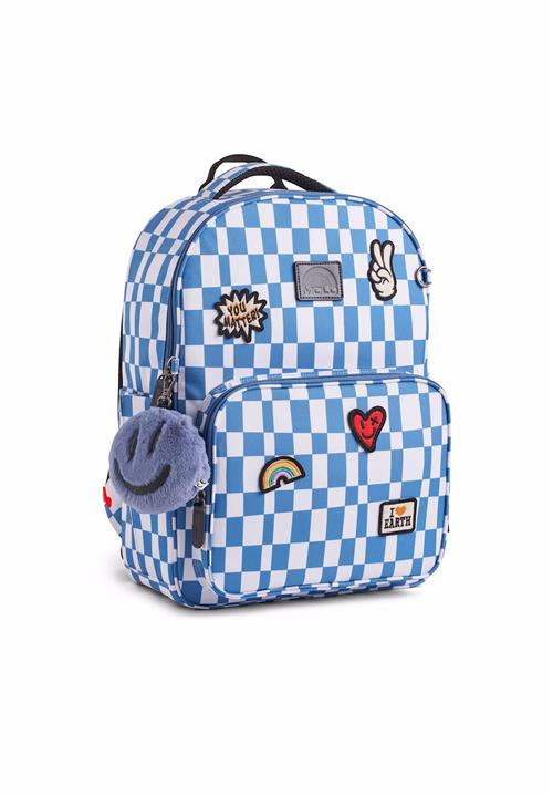 Se Molo Mates Rygsæk Blue Check  Blue Check One Size  Blå  One Size  mand hos Babyshop