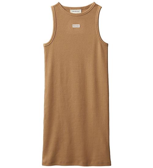 Calvin Klein Kjole - Rib - Tigers Eye
