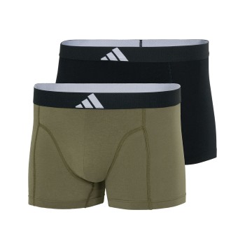 adidas 2P Active Flex Cotton Body Trunk Sort/Grøn bomuld Large Herre
