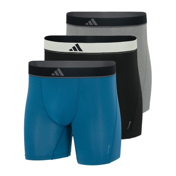 adidas 3P Active Micro Flex Boxer Brief Grå/Blå polyester Medium Herre