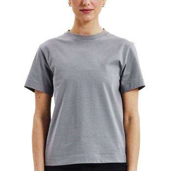 Bread & Boxers Bread and Boxers T-Shirt Classic Grå/Blå økologisk bomuld Medium Dame