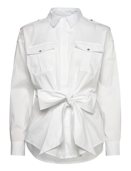Lauren Ralph Lauren | Tie-Front Cotton-Blend Shirt | M