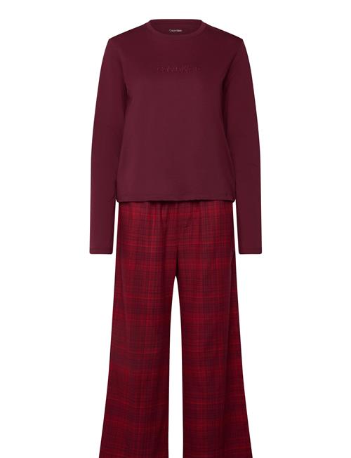 Calvin Klein | Ls Tee Flannel Pant Set | L