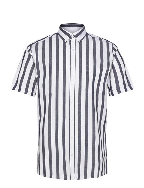 Lindbergh | Striped Cotton/Linen Shirt S/Sstriped Cotton/Linen Shirt S/S | L