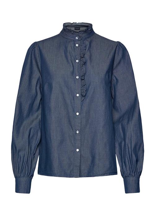 Lexington Clothing | Denim Frill Blouse | XS