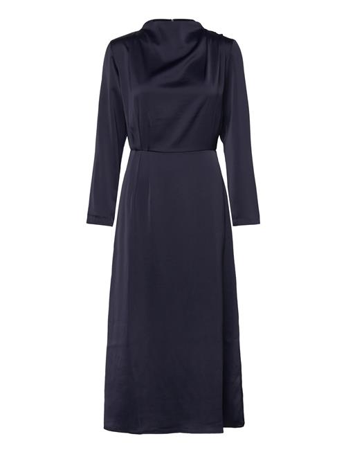 Bubbleroom | Satin High Collar Midi Dress | S