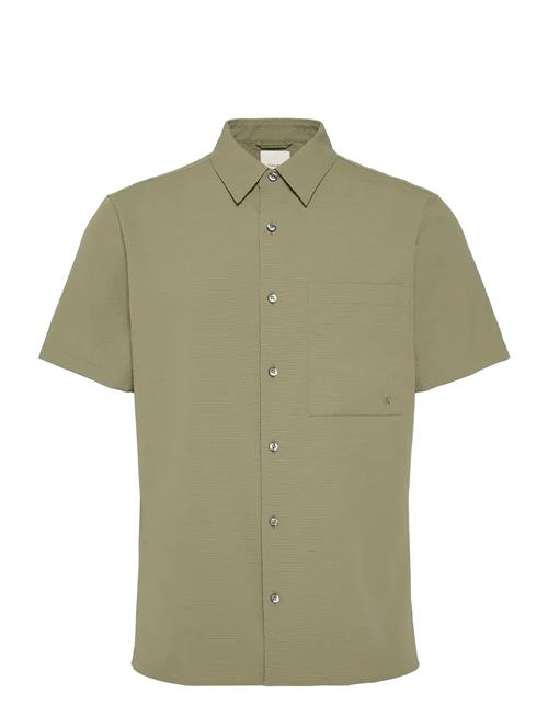 Calvin Klein | Ss Solid Seersucker Classic Shir | L
