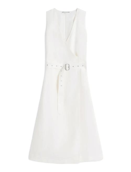 Tommy Hilfiger | Vis/Linen Belted Midi Ns Dress | M