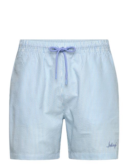 Lindbergh | Striped Seersucker Swim Shorts | XXL