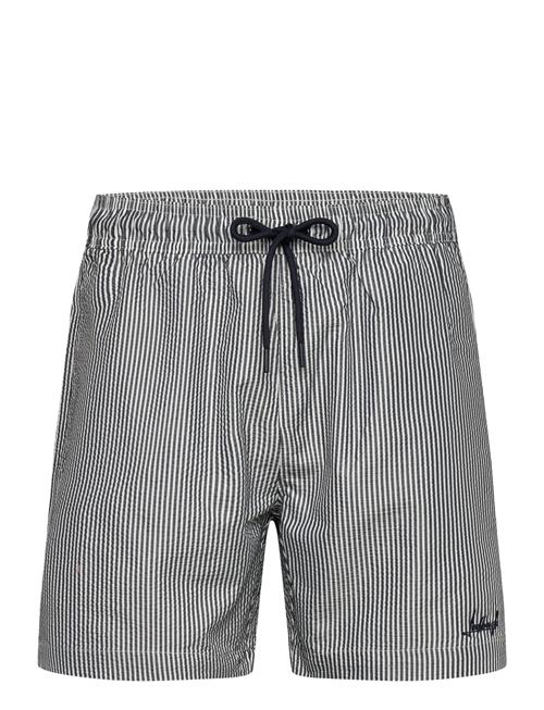 Lindbergh | Striped Seersucker Swim Shorts | XXXL