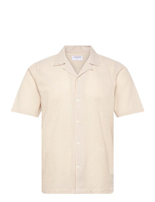 Lindbergh | Striped Seersucker Resort Shirt S/S | M