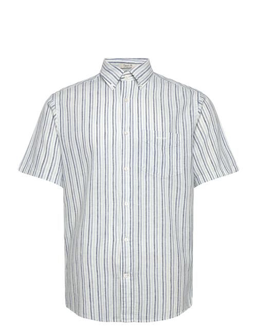 GANT | Reg Cotton Linen Stripe Ss Shirt | L