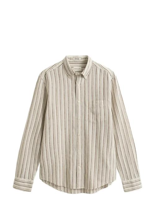 GANT | Reg Cotton Linen Stripe Shirt | L