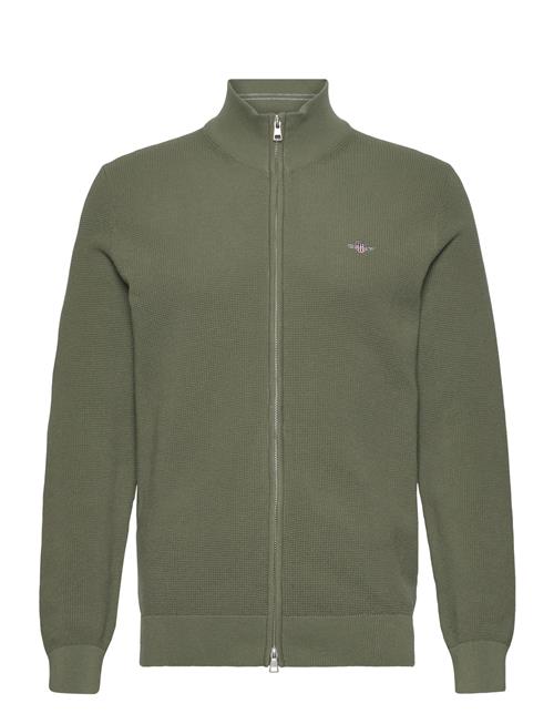 GANT | Waffle Knit Zip Cardigan | XXXL