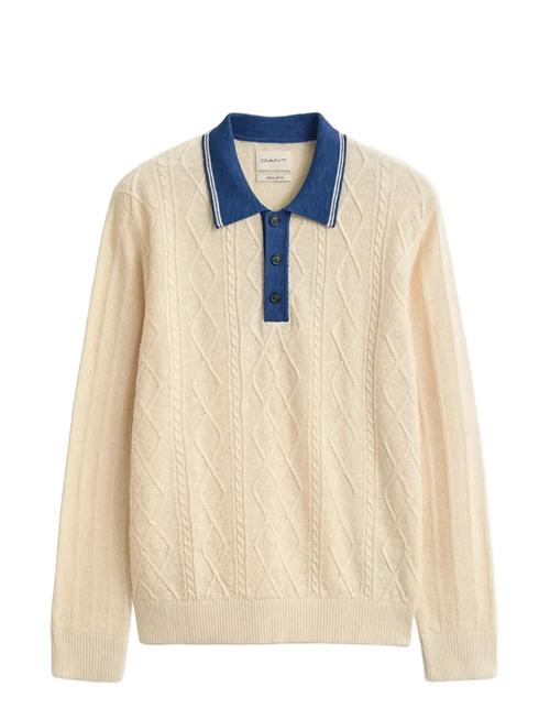 GANT | Linen Cotton Silk Blend Cable Polo | M