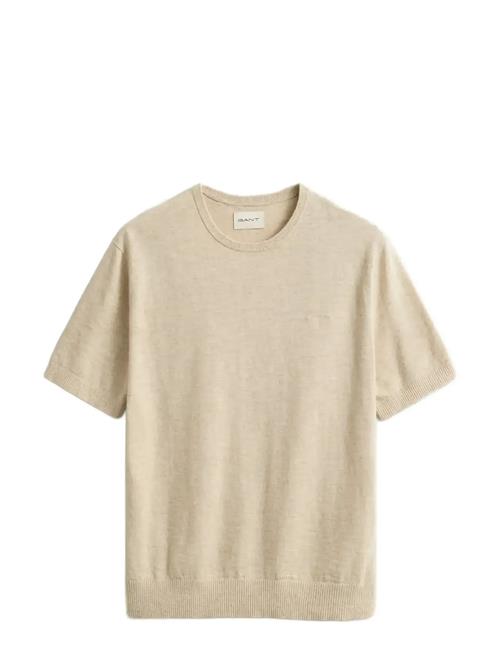 GANT | Slub Cotton Linen Ss C-Neck | XXL