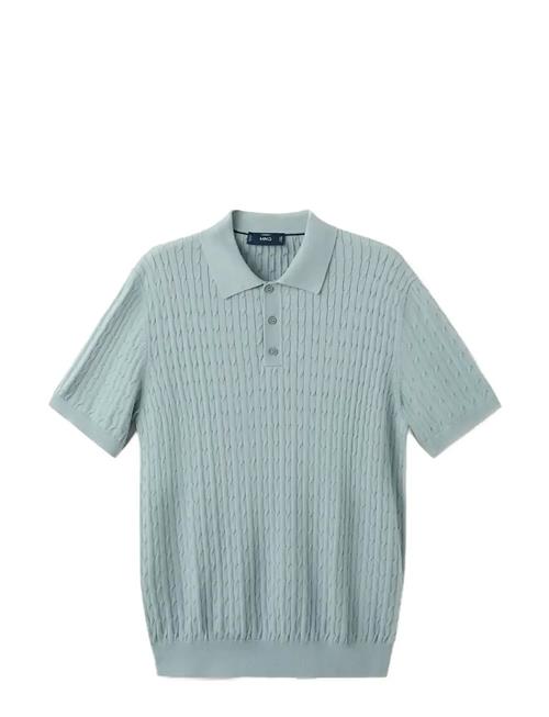 Mango | 100 Cotton Braided Knitted Polo Shirt | S