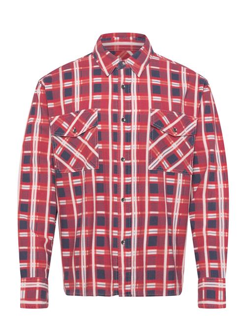 NEUW | Printed Check Utility Shirtcarmine | L