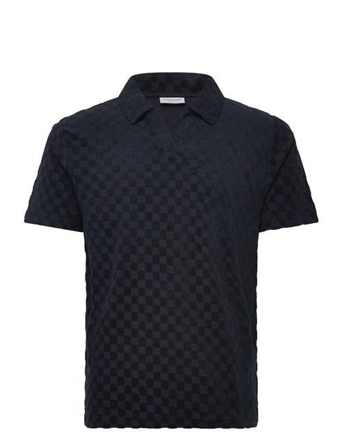 Lindbergh | Checkered Towel V-Neck Polo S/S | M