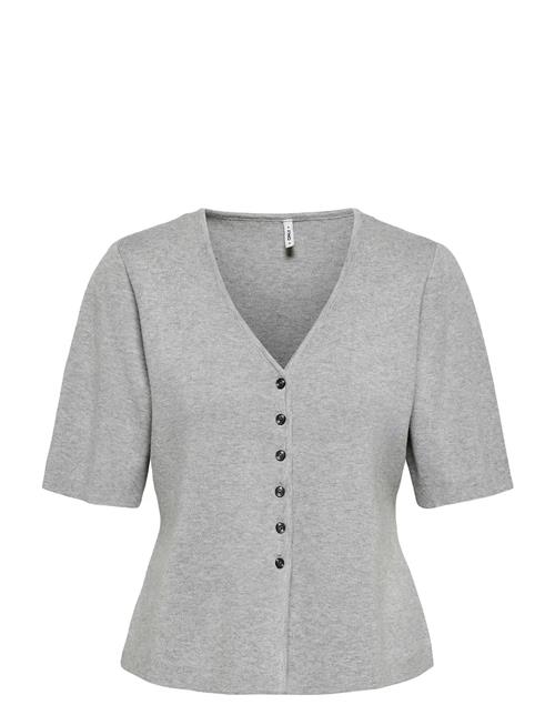 ONLY | Onllucy Ss V-Neck Button Ex Knt | L